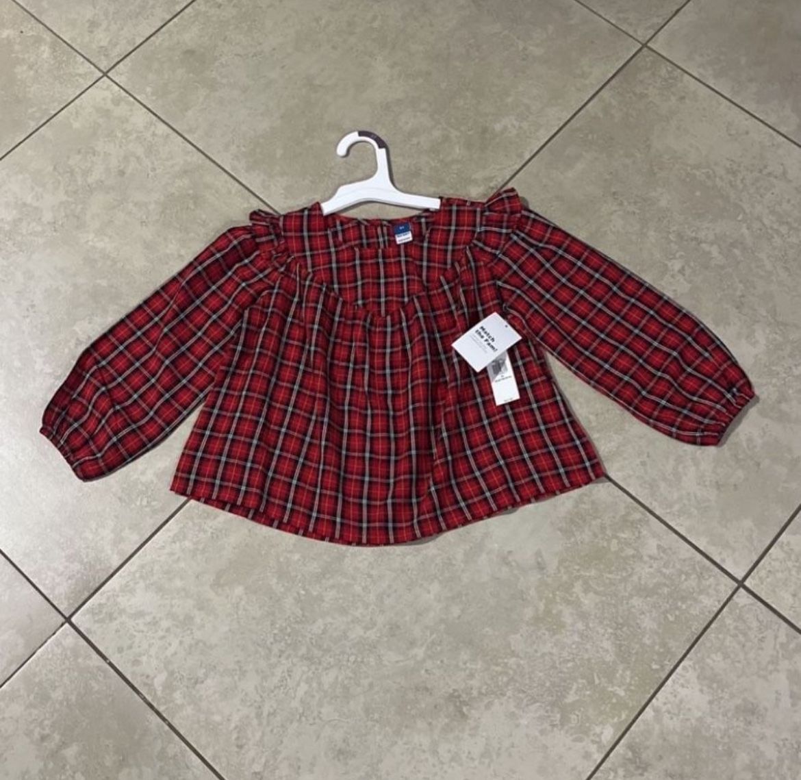 Old Navy Toddler Girl’s Plaid Blouse, Size 5t