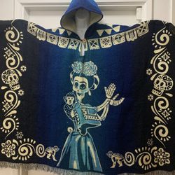 Coco Movie Poncho Serape Alpaca With Hoodie 