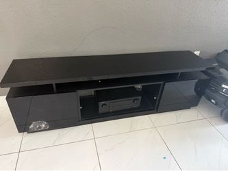 Black TV stand