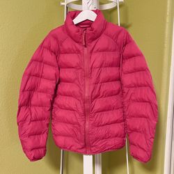 Uniqlo Jacket Coat Size 9-10 pink puffer girls