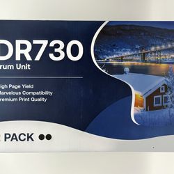 DR730 Drum Unit (2-Pack) – Compatible Replacement for Brother Printers