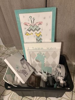 Baby crib and room decorations