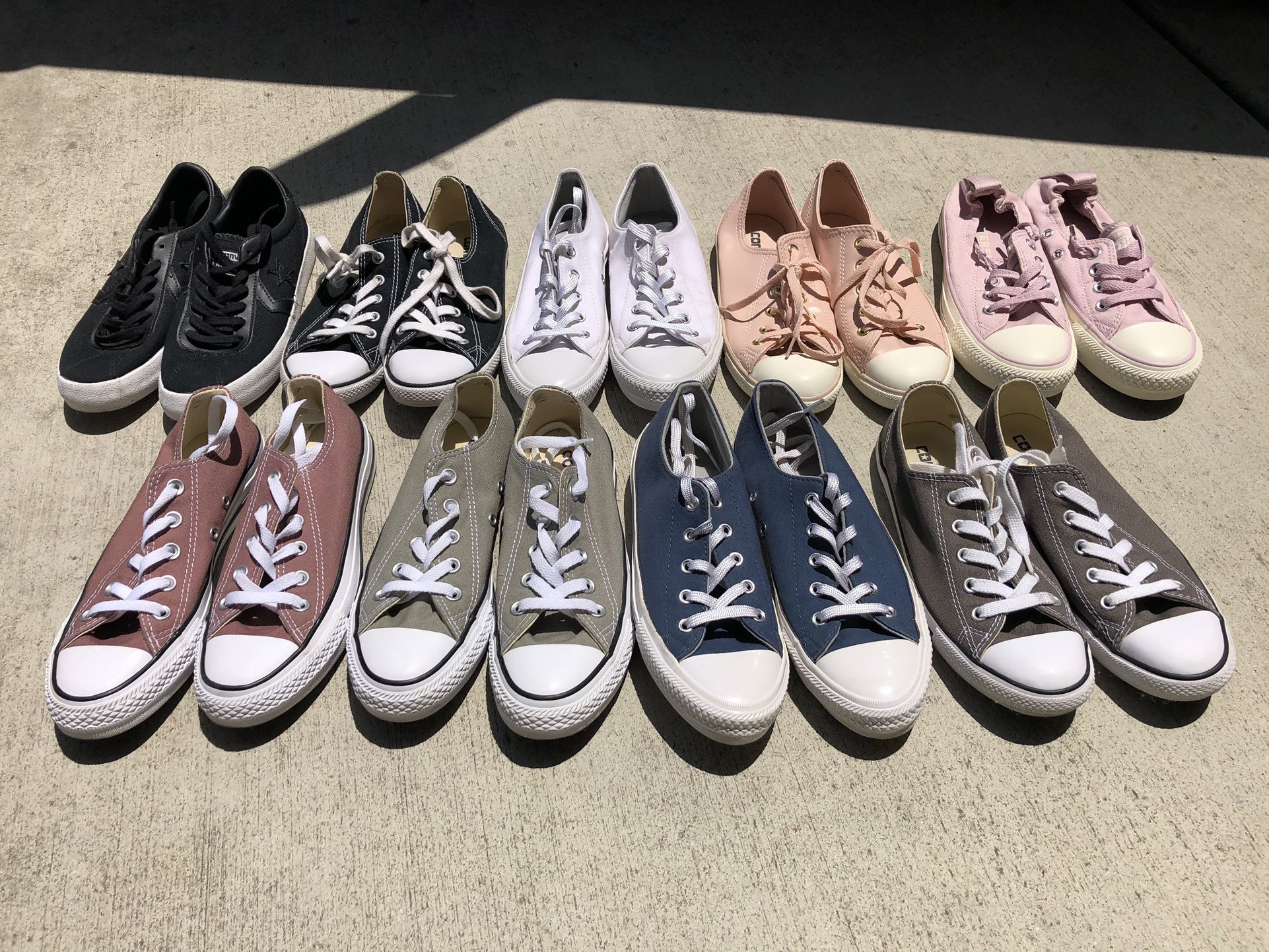 Lot of 9 Pairs of Women’s Converse All Stars Shoes Size 6