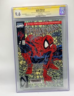 $4,700 value, Spider-Man #1 Platinum CGC 9.6 SS Stan Lee x2 Todd McFarlane Signature