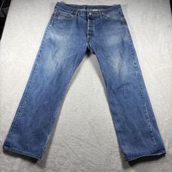 Vintage Levi’s 501 XX Men’s Size 38x32 Blue Wash 90s USA Distressed #2237