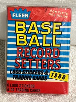 1988  FLEER BASEBSLL RECORD SETTERS SEALED SET
