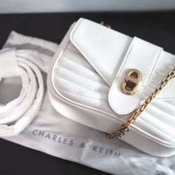 Charles & Keith White Shoulder Bag