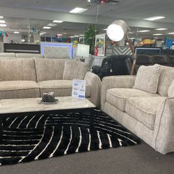 Blowout furniture MEMORIAL DAY SALE trendy and comfortable sofa & loveseat set 35% OFF