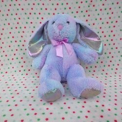 Bee Happy Easter Betty Bunny Plush Stuffed Animal Purple Blue Tie Dye