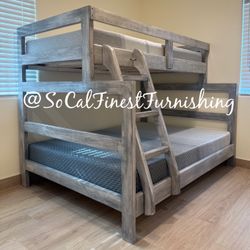 New Twin Bunk Bed With Both Mattresses 
