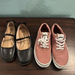 Girls Flats &  VANS Size 3Y