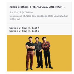 Jonas Brothers Sec. G, Row 11 !!!