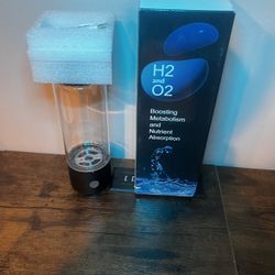 Hydrogen Water Bottle Generator,460mL Portable Rechargeable Hydrogen Water Ionizer aquahealth Hydrogen Water Machine with SPE/PEM Technology for Fitne