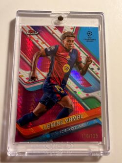 2024-25 Topps Finest #99 Lamine Yamal Pink Prism 116/125 Barcelona