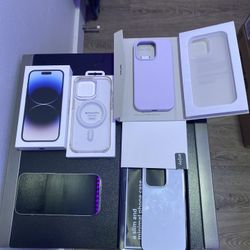 Apple iPhone 14 Pro 1TB – Unlocked – Original Box + Extra Cases