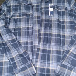 George Blue Plaid Flannel Shirt Size 2XL New W Tags