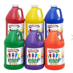 Colorations® Paraben-Free Simply Washable Tempera Paint, Rainbow Set-

