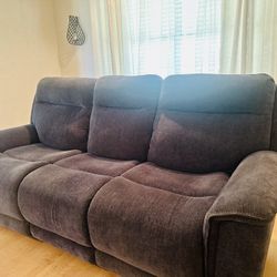 Navy Blue electric Recliner Sofa