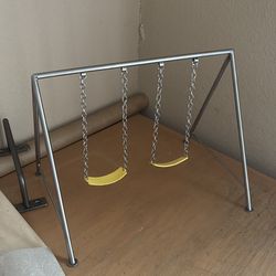 Metal swingset/rail