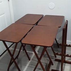 4 TV Trays Set 