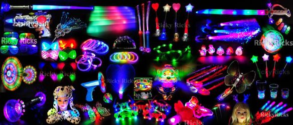 New Years Led Light Up Jewelry, Foam Sticks, Sky Lanterns, Flashing Mouth, Laser Rings, etc...