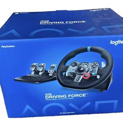Logitech G29 Driving Force Racing Wheel and Floor Pedals, Stainless Steel Paddle Shifters, Leather Steering Wheel Cover for PS5, PS4 And PC - Black