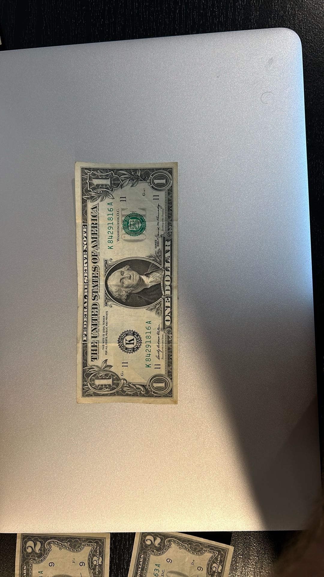 Printed $1 note, series 1969