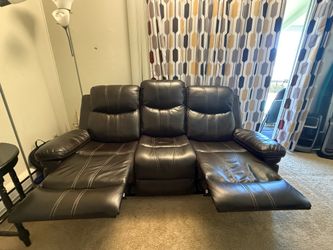 Living Spaces Dual Reclining Loveseat with Console – $380 OBO