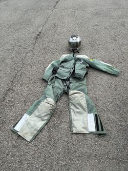 Motorcycle suit w/ helmet
