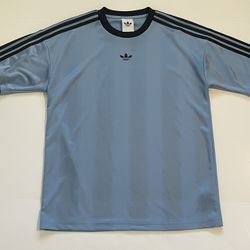 Blue Adidas shirt Oversized Size Small (fits like regular medium)