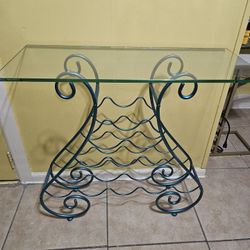 This Beautiful Wine Bottle Table Is In Good Condition 