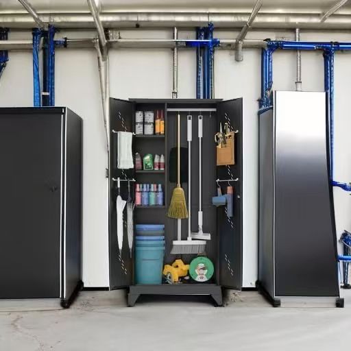 🥨75" Metal Storage Cabinet with Lockable Doors, Functional Garage Storage Cabinets, Heavy-Duty Tool Organization Cabinet with Hanging Rod & S-Hooks,