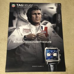 TAG Heuer POS Advertising Posters – Ronaldo / Steve McQueen / Brady (priced individually see description)