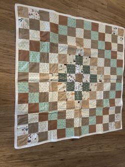 Handmade flannel baby quilt