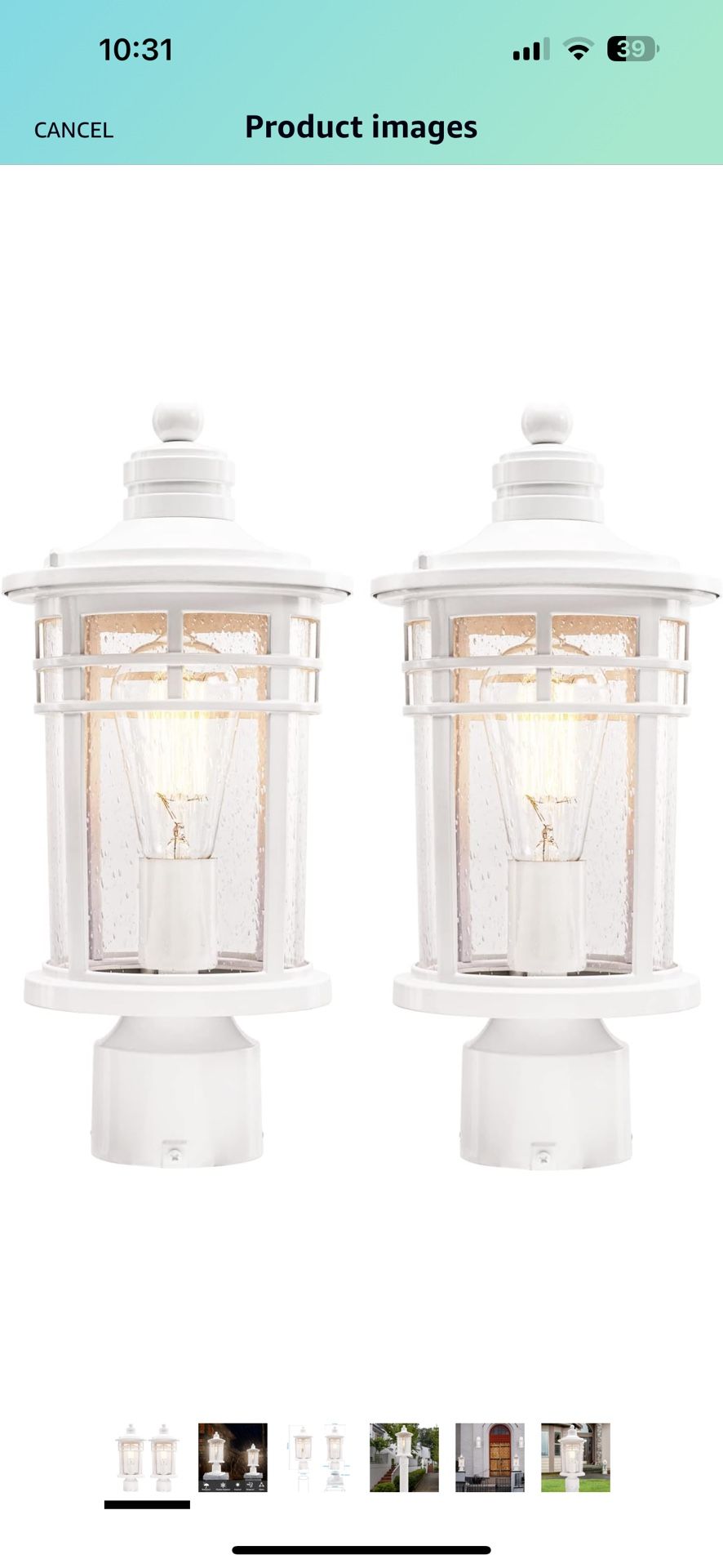 Darkaway Outdoor Post Lights Lamp Posts Outdoor Lighting, Waterproof Aluminum Post Lights Outdoor Light Fixtures with Glass, Light Posts for Outside P