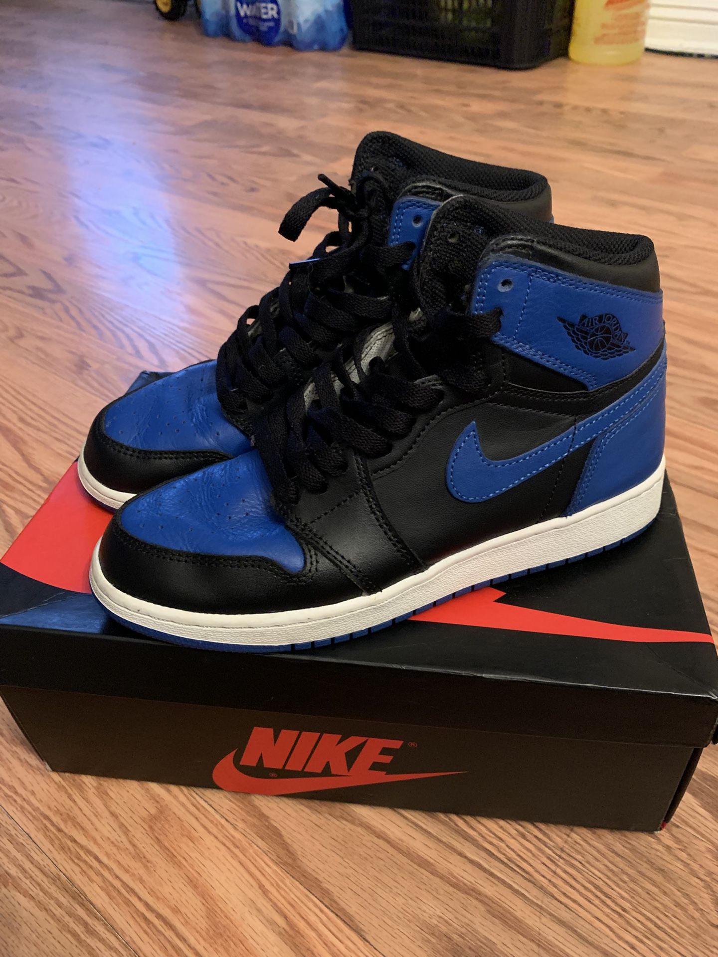 nike air jordan 1 retro blue and black