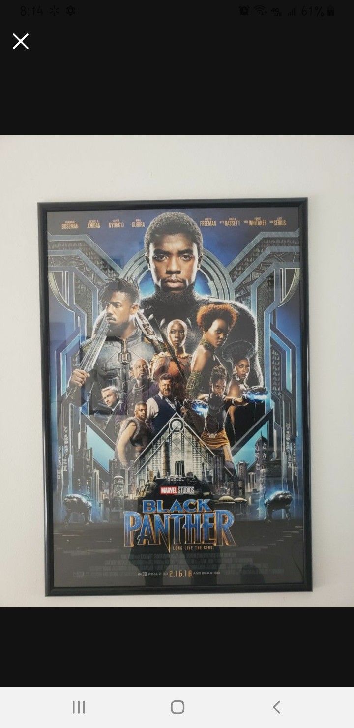 Black Panther 27 By 40 Inch Double Sided