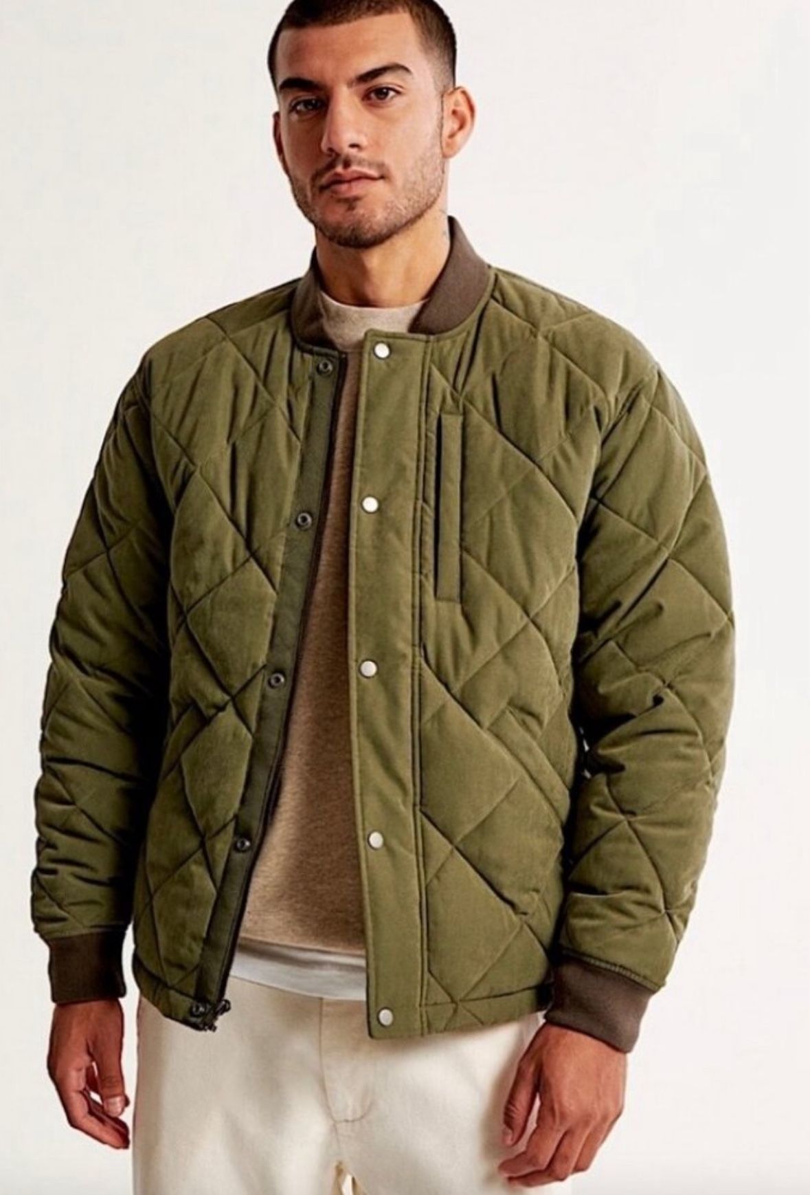 Abercrombie & Fitch Quilted Bomber Jacket