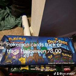 Pokemon Cards Trick Or Trick Halloween Card 