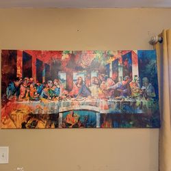 Abstract Graffiti Recreation of Leoda Vinci's famous masterpiece, "The Last Supper"