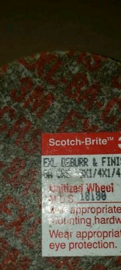 18) 3M Scotch Brite 8A Coarse DEBURRING & FINISHING UNITIZED WHEELS, 3X1/4×1/4