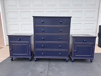 Solid wood dresser and night stands