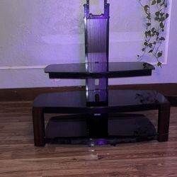 Glass and Wooden Tv Stand