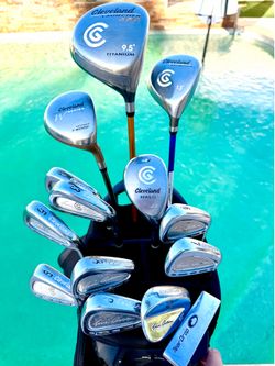 15PC MENS FULL CLEVELAND GOLF CLUBS SET EVERYTHING U NEED! *$2400 NEW