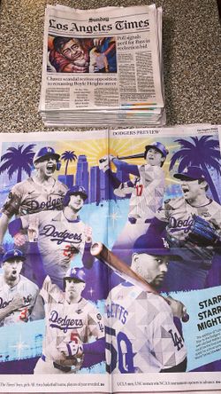 2026 Dodgers Los Angeles Times Newspaper