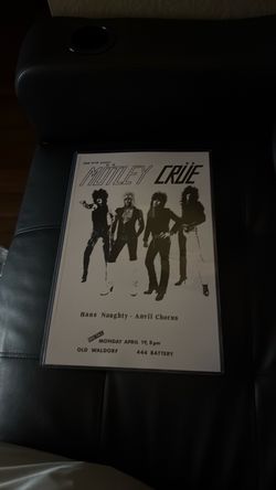 Motley Crue 1982 concert flyer posted