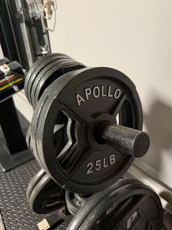 Two 25lbs barbell weight plates