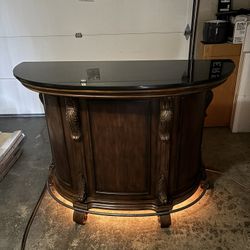 Marble Top Bar With Under Lighting