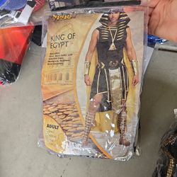 King Of Egypt Shirt Skirt Color With Attached Tape Headpiece Necklace Wrist Garnets