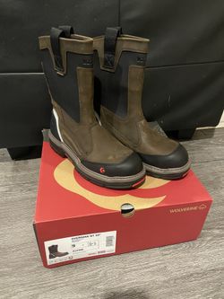 Wolverine Men's Overman Nano Toe 10 Inch WPF Work Boot, Brown/Black -SZ 9 M US